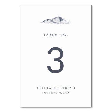 Simple Mountain Table Number