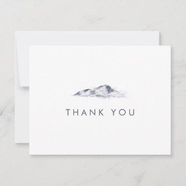 Simple Mountain Thank You Invitations