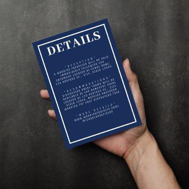 Simple Nautical Blue White Border Wedding Enclosure