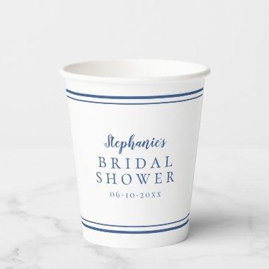 Simple Navy Blue  Paper Cups