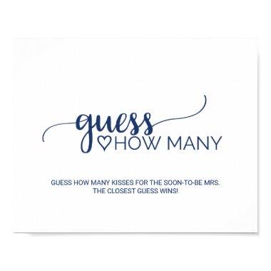 Simple Navy Calligraphy Guess How Many Sign