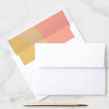 Simple Organic Shapes Sherbet Pastel Invitations Envelope Liner