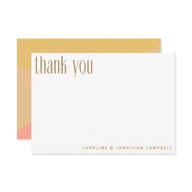 Simple Organic Sherbet Pastel Custom Bridal Shower Thank You Invitations