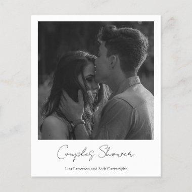 Simple Photo Budget Couples Shower Invitations