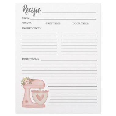 Simple Pink Mixer Floral Cake Bakery Recipe  Flyer
