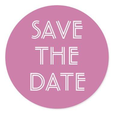 Simple Pink Save The Date Sticker