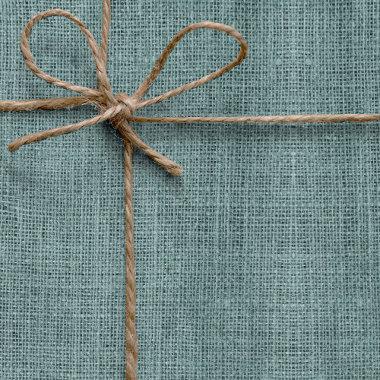 Simple Realistic Burlap Texture Rustic Sage Green Wrapping Paper