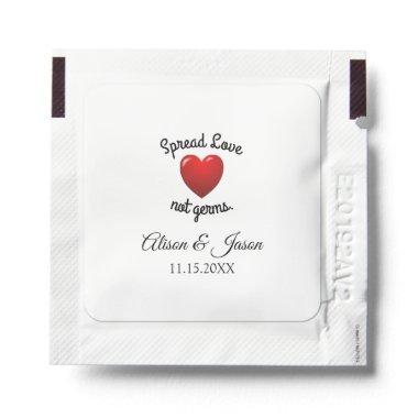 Simple Red Heart/Spread love not germs. Hand Sanitizer Packet