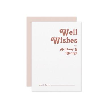 Simple Retro | Blush Pink Wedding Well Wishes Invitations