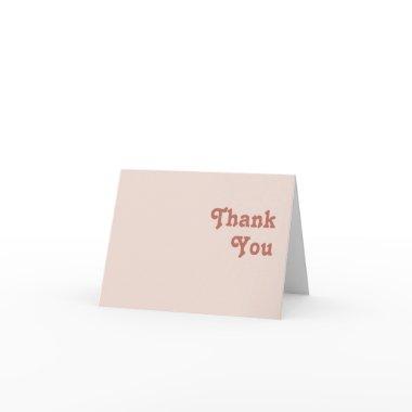 Simple Retro Vibes | Blush Pink Folded Thank You