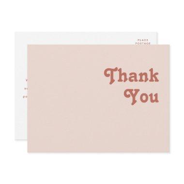 Simple Retro Vibes | Blush Pink Wedding Thank You Post