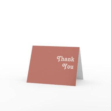 Simple Retro Vibes | Old Rose Folded Thank You