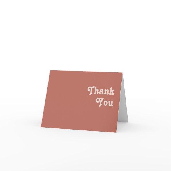 Simple Retro Vibes | Old Rose Folded Thank You