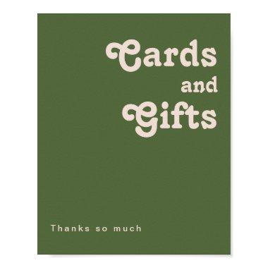 Simple Retro Vibes | Olive Green  and Gifts Poster