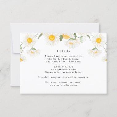 Simple Rustic Daisy Flowers Details Invitations