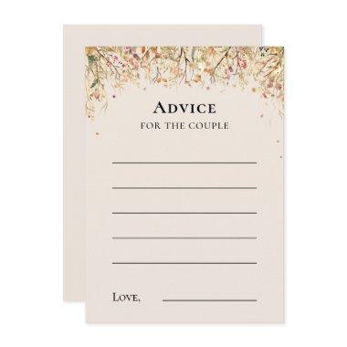 Simple Rustic Fall Beige Wedding Advice Card