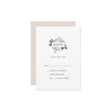 Simple Rustic Floral RSVP Card