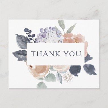 Simple Rustic Floral Wedding Thank You PostInvitations