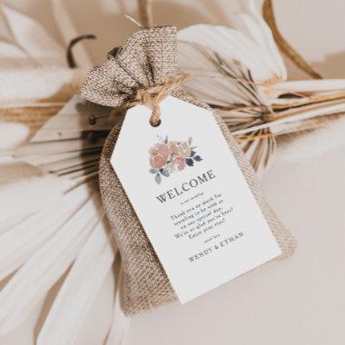 Simple Rustic Floral Wedding Welcome Gift Tags
