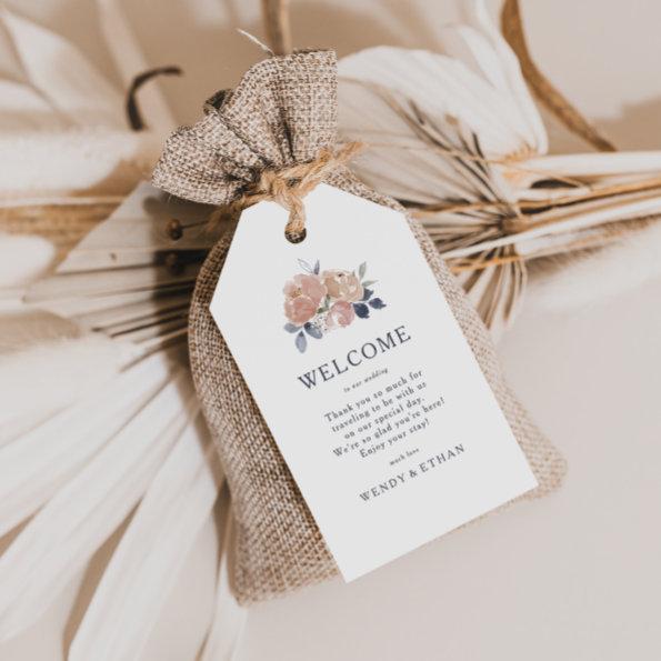 Simple Rustic Floral Wedding Welcome Gift Tags