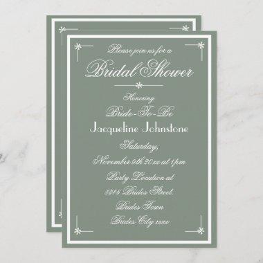 Simple Rustic Script Name RSVP Email Bridal Shower Invitations