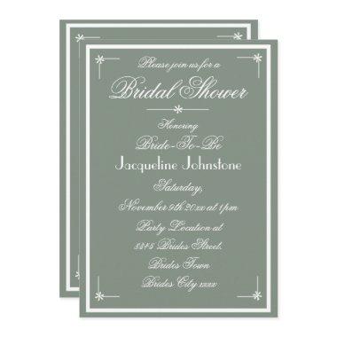 Simple Rustic Script Name RSVP Email Bridal Shower Invitations