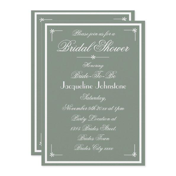 Simple Rustic Script Name RSVP Email Bridal Shower Invitations