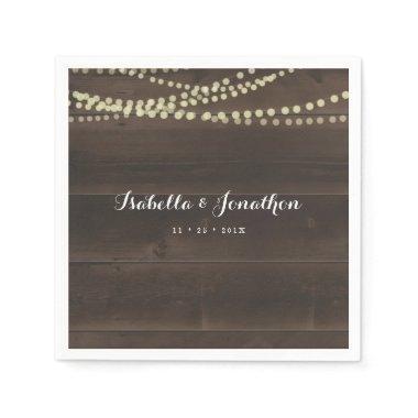 Simple Rustic Wedding Napkins