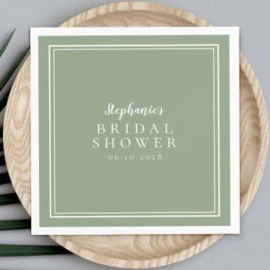 Simple Sage Green  Custom Modern Napkins