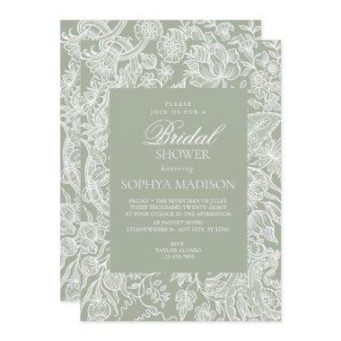 Simple Sage Green Line Art Wildflower