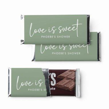 Simple Sage Minimalist Script  Large Hershey Bar Favors