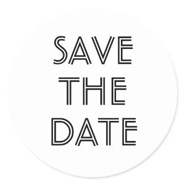Simple Save The Date Sticker