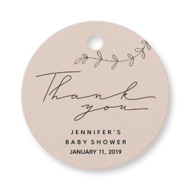 Simple Script Baby Shower Favor Tags