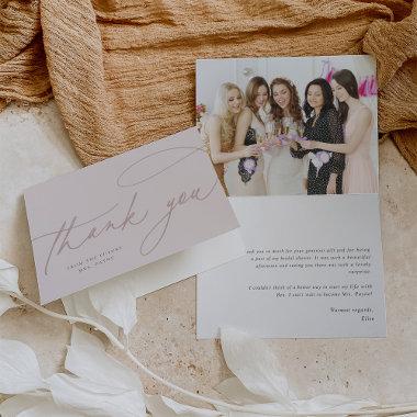 Simple Script | Elegant Personalized Photo Thank You Invitations