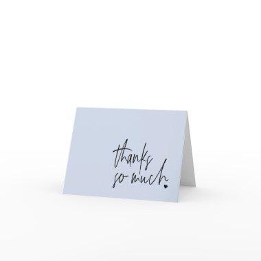 Simple Script Light Blue Thank You Folded