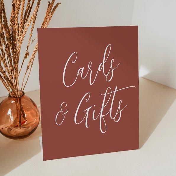 Simple Script Rust Wedding  and Gifts Pedestal Sign