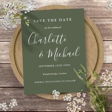 Simple Signature Wedding Save the Date Invitations