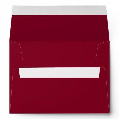 Simple Solid Burgundy Wedding Invitations Envelope