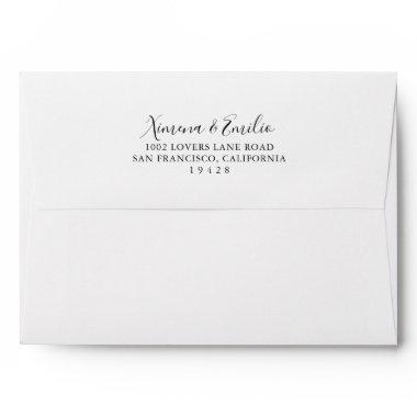 Simple Spanish Wedding Invitations Envelope