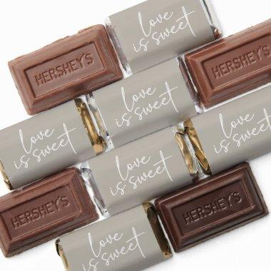 Simple Taupe Minimalist Script  Hershey's Miniatures