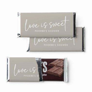 Simple Taupe Minimalist Script  Large Hershey Bar Favors