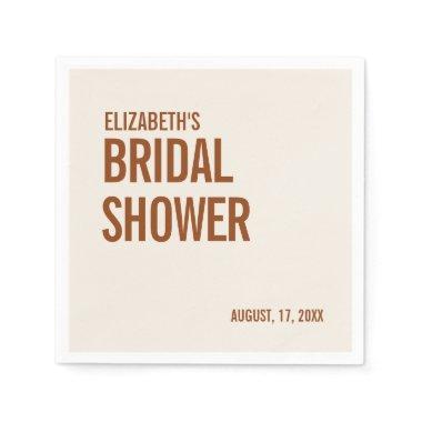 Simple Terracotta Typography  Napkins