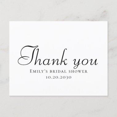 Simple Thank You Bridal Shower PostInvitations