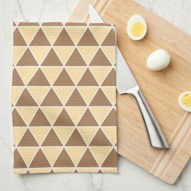 Simple Tringle Pattern Brown Kitchen Towel