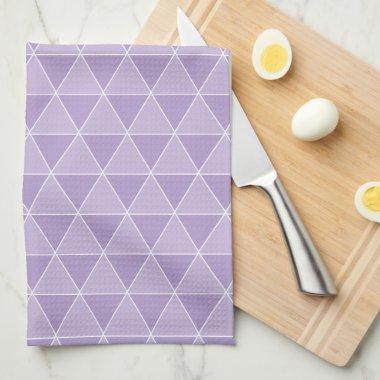 Simple Tringle Pattern Light Purple Kitchen Towel