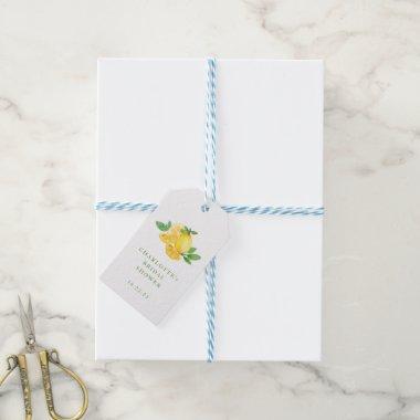 Simple Watercolor Lemon Fruit Custom  Gift Tags