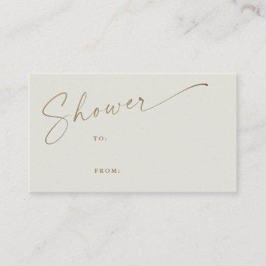 Simple Wedding Bridal Shower Gift Tag