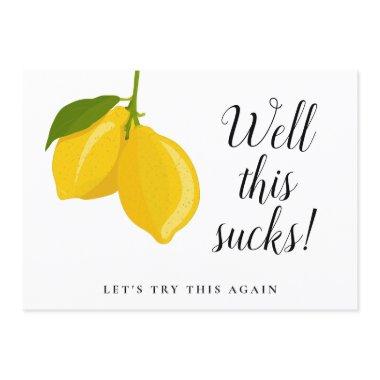 Simple Wedding Lemons Change the Date Postponed Invitations