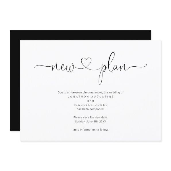 Simple Wedding Postponement Announcement