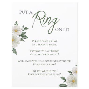 Simple White Floral  Ring Game